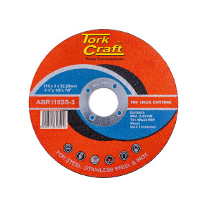 Cutting Disc Stainless Steel 115 X 3.0 X 22.22mm