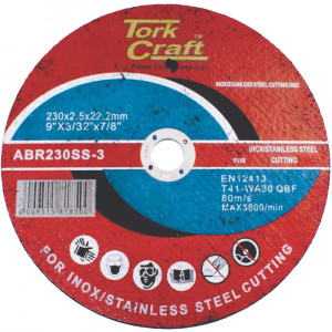 Cutting Disc Stainless Steel 230 X 2.5 22.22mm