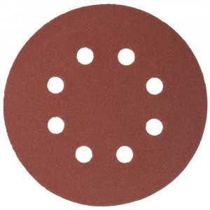 Sanding Disc 125mm 120 Grit With Holes 10/pk Hook And Loop