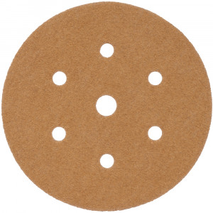 Gold Disc (50 Pieces) 60 Grit 150mm X 6+1 Holes Hook And Loop