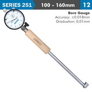 Dial Bore Gauge 100-160mm 0.018mm Acc. 0.001mm Grad.