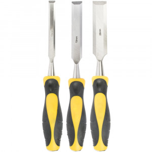 Wood Chisel 140mm Blade 3pc 13/19/25 With Pvc Handle