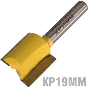 Straight Bit 19mm X 20mm Cut 2 Flute Metric 1/4' Shank