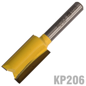 Straight Bit 9/16' (14.3mm) X 1'(25.4mm) Two Flute 1/4' Shank