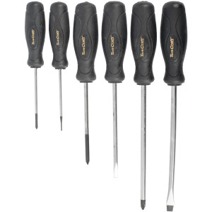 6pc Screwdriver Set Black Handle