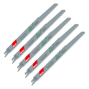 Sabre Saw Blade 210mm 7tpi 5/pack Wood Clean Cut S2345x