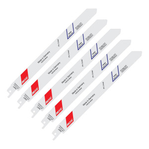 Sabre Saw Blade Bi-metal 210mm 25tpi 5/pack