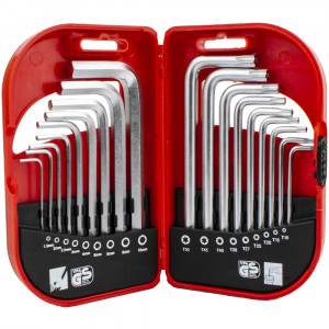 18pc Combo Hex Key Chrome Vanadium Set