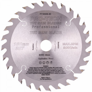 Saw Blade Tct 160x2.2x20x28t Wood Prof. PRO-TECH Fes. Ts55 W28