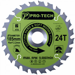 Saw Blade Tct 185 X 2.2 X 30 X 24t Wood Prof.
