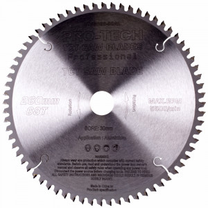 Saw Blade Tct 260x2.4x30x68t Aluminium Prof. PRO-TECH Fes. Kapex