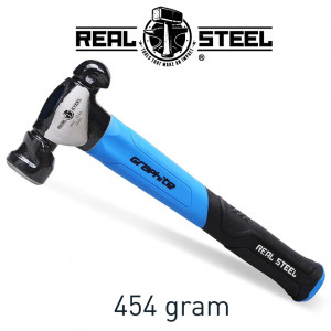 Hammer Ball Pein 450g 16oz Graph. Handle REAL STEEL