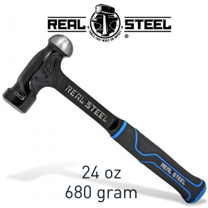 Hammer Ball Pein 700g 24oz Ultra Steel Handle REAL STEEL