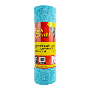Microfibre Cloth Grey 300mm X 300mm 20pc Roll Tear-off 180gsm