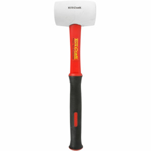 Hammer Rubber Mallet 450g (16oz) Fibreglass Handle White Non-marking