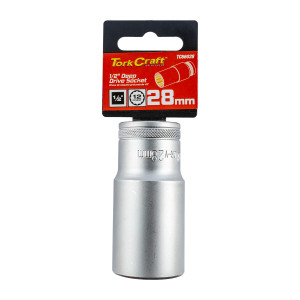 Socket 28mm 1/2' Dr Deep Socket Crv 12 Point