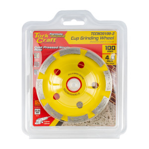 Dia. Cup Wheel 100mm X 22.23mm Single Row Cold Pressed Economy