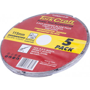 Diamond Blade Segmented 115mm Professional Bulk 5 Pack
