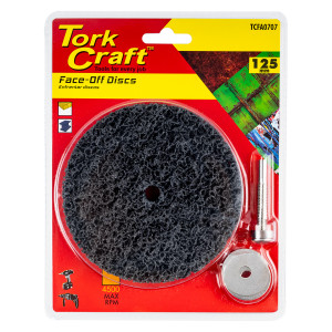 Face Off Disc And Arbor 125mm Carded For Drill