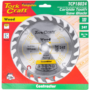 Blade Contractor 180 X 24t 20/16 Circular Saw Tct