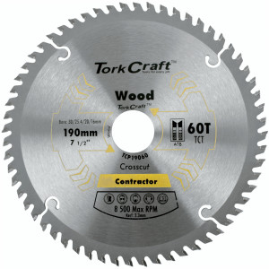 Blade Contractor 190 X 60t 30/1/20/16 Circular Saw Tct