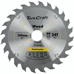 Blade Contractor 200 X 24t 30/1/20/16 Circular Saw Tct