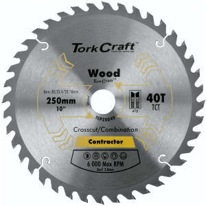 Blade Contractor 250 X 40t 30/1/20/16 Circular Saw Tct
