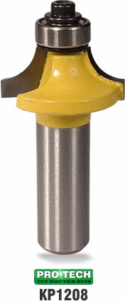 Corner round or round-over router bit sample