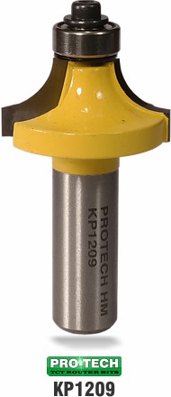 Corner round or round-over router bit sample