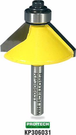 Chamfer router bit sample