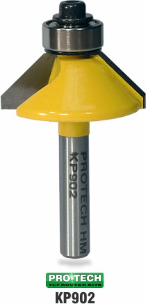 Chamfer router bit sample