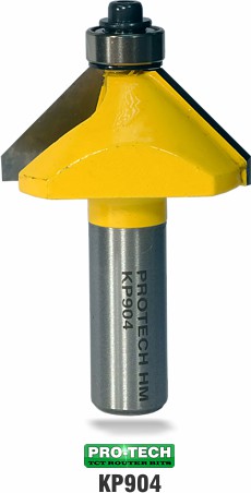 Chamfer router bit sample